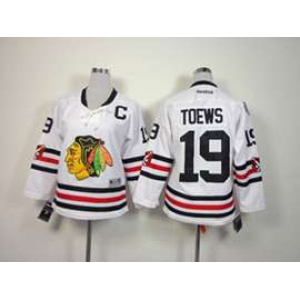 youth nhl jerseys chicago blackhawks #19 toews white[2015 winter classic]