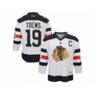 youth nhl jerseys chicago blackhawks #19 toews white[patch c][2016 stadium]