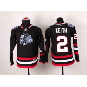 youth nhl jerseys chicago blackhawks #2 keith black-1[2014 new stadium][the skeleton head]
