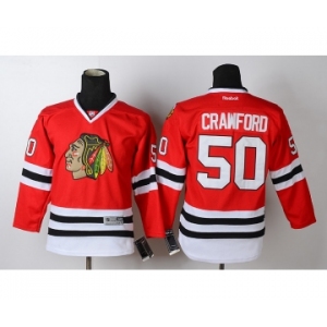 youth nhl jerseys chicago blackhawks #50 crawford red