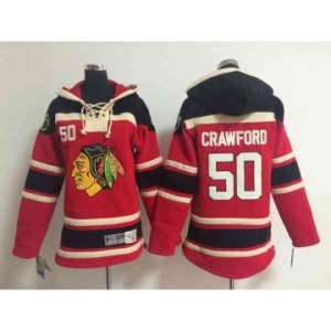 youth nhl jerseys chicago blackhawks #50 crawford red[pullover hooded sweatshirt]