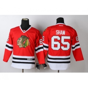 youth nhl jerseys chicago blackhawks #65 shaw red