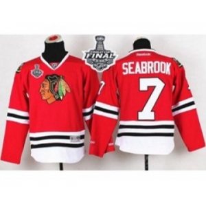 youth nhl jerseys chicago blackhawks #7 seabrook red[2014 new stadium]