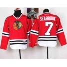 youth nhl jerseys chicago blackhawks #7 seabrook red[2015 Stanley cup champions]