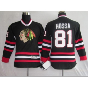 youth nhl jerseys chicago blackhawks #81 hossa black