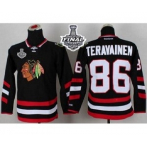 youth nhl jerseys chicago blackhawks #86 teravainen black[2015 stanley cup]