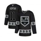 Los Angeles Kings #11 Anze Kopitar Black Team Logos Fashion Jersey
