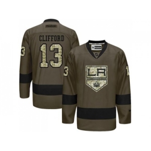 Los Angeles Kings #13 Kyle Clifford Green Salute to Service Stitched NHL Jersey