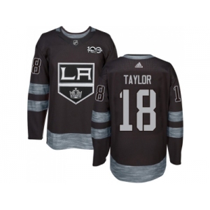 Los Angeles Kings #18 Dave Taylor Black 1917-2017 100th Anniversary Stitched NHL Jersey