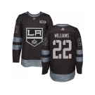 Los Angeles Kings #22 Tiger Williams Black 1917-2017 100th Anniversary Stitched NHL Jersey