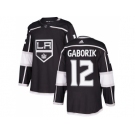 Men Adidas Los Angeles Kings #12 Marian Gaborik Black Home Authentic Stitched NHL Jersey