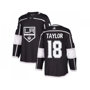 Men Adidas Los Angeles Kings #18 Dave Taylor Black Home Authentic Stitched NHL Jersey