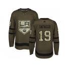 Men Adidas Los Angeles Kings #19 Alex Iafallo Green Salute to Service Stitched NHL Jersey