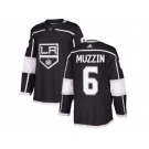 Men Adidas Los Angeles Kings #6 Jake Muzzin Black Home Authentic Stitched NHL Jersey