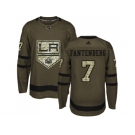 Men Adidas Los Angeles Kings #7 Oscar Fantenberg Green Salute to Service Stitched NHL Jersey