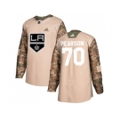 Men Adidas Los Angeles Kings #70 Tanner Pearson Camo Authentic 2017 Veterans Day Stitched NHL Jersey