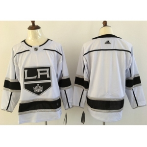 Men Adidas Los Angeles Kings Blank White Road Authentic Stitched NHL Jersey
