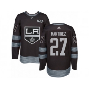 Men's Adidas Los Angeles Kings #27 Alec Martinez Authentic Black 1917-2017 100th Anniversary NHL Jersey