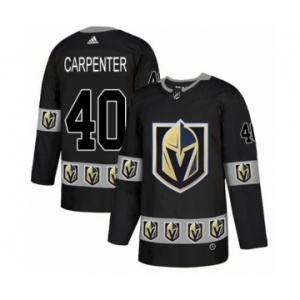 Men's Adidas Vegas Golden Knights #40 Ryan Carpenter Authentic Black Team Logo Fashion NHL Jersey