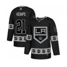 Men's Kings #21 Mario Kempe Black Authentic Team Logo Fashion Stitched Hockey Jersey