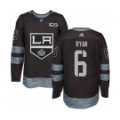 Men's Kings #6 Joakim Ryan Black 1917-2017 100th Anniversary Stitched Hockey Jersey