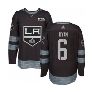 Men's Kings #6 Joakim Ryan Black 1917-2017 100th Anniversary Stitched Hockey Jersey