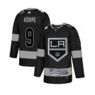 Men's LA Kings With Dodgers #9 Adrian Kempe Black Hockey Hockey Jersey