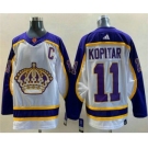 Men's Los Angeles Kings #11 Anze Kopitar White 2022 Reverse Retro Stitched Jersey - 副本