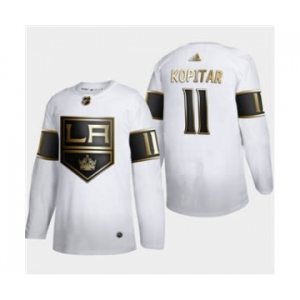 Men's Los Angeles Kings #11 Anze Kopitar White Golden Edition Limited Stitched Hockey Jersey