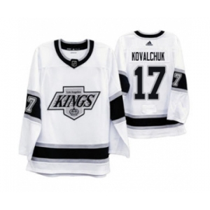 Men's Los Angeles Kings #17 Ilya Kovalchuk 2019-20 Heritage White Throwback 90s Hockey Jersey