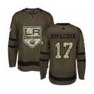 Men's Los Angeles Kings #17 Ilya Kovalchuk Green Salute to Service Stitched Hockey Jersey