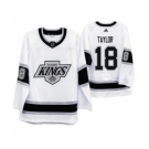 Men's Los Angeles Kings #18 Dave Taylor 2019-20 Heritage White Throwback 90s Hockey Jersey