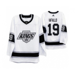 Men's Los Angeles Kings #19 Alex Iafallo 2019-20 Heritage White Throwback 90s Hockey Jersey