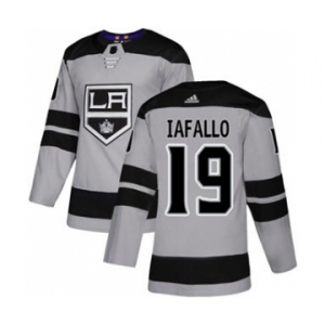 Men's Los Angeles Kings #19 Alex Iafallo Gray Alternate Stitched Hockey Jersey