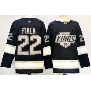 Men's Los Angeles Kings #22 Kevin Fiala Black 2024-25 Home Stitched Hockey Jersey