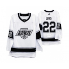 Men's Los Angeles Kings #22 Trevor Lewis 2019-20 Heritage White Throwback 90s Hockey Jersey