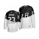 Men's Los Angeles Kings #23 Dustin Brown 2020 Stadium Series White Black Stitched Hockey Jersey