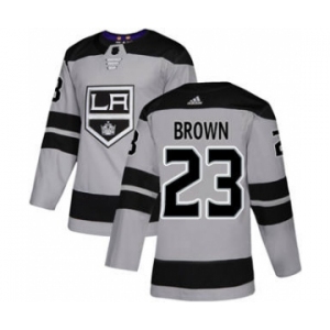 Men's Los Angeles Kings #23 Dustin Brown Gray Alternate Stitched Hockey Jersey