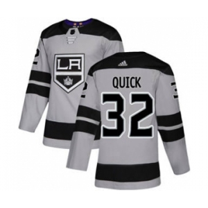 Men's Los Angeles Kings #32 Jonathan Quick Gray Alternate Stitched Hockey Jersey