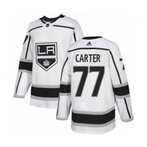 Men's Los Angeles Kings #77 Jeff Carter White Road Stitched Hockey Jersey