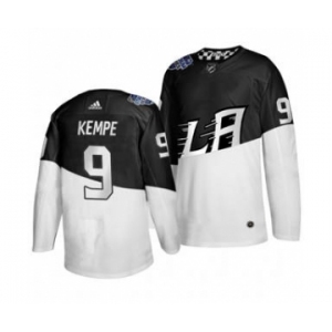 Men's Los Angeles Kings #9 Adrian Kempe 2020 Stadium Series White Black Stitched Hockey Jersey