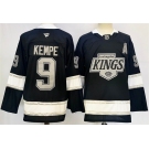 Men's Los Angeles Kings #9 Adrian Kempe Black 2024-25 Home With A Patch Stitched Hockey Jersey
