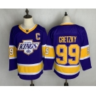 Men's Los Angeles Kings #99 Wayne Gretzky Authentic Blue 2021 New  Hockey Jersey