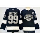 Men's Los Angeles Kings #99 Wayne Gretzky Black 2024-25 Home With C Patch Stitched Hockey Jersey