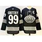 Men's Los Angeles Kings #99 Wayne Gretzky Black With C Patch Alternate Stitched Hockey Jersey