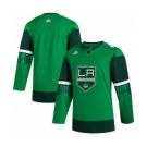 Men's Los Angeles Kings Blank 2020 St. Patrick's Day Stitched Hockey Jersey Green