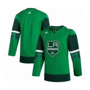 Men's Los Angeles Kings Blank 2020 St. Patrick's Day Stitched Hockey Jersey Green