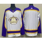 Men's Los Angeles Kings Blank White 2022 Reverse Retro Stitched Jersey