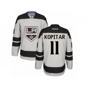 Men's Reebok Los Angeles Kings #11 Anze Kopitar Authentic Gray Alternate NHL Jersey