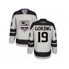 Men's Reebok Los Angeles Kings #19 Butch Goring Authentic Gray Alternate NHL Jersey
